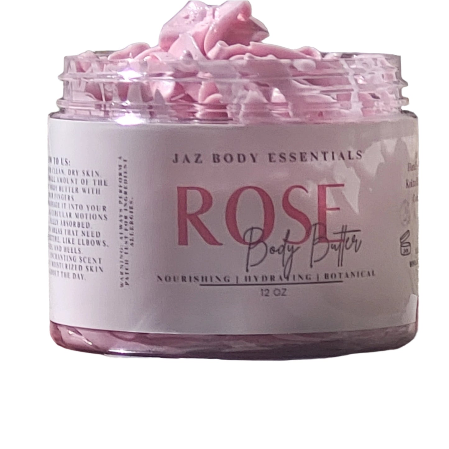 Rose Infused Vegan Body Butter 12oz.-1