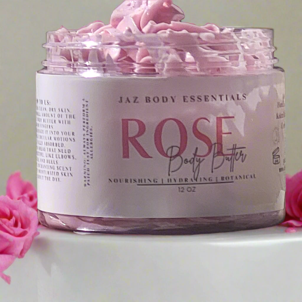 Rose Infused Vegan Body Butter 12oz.-2